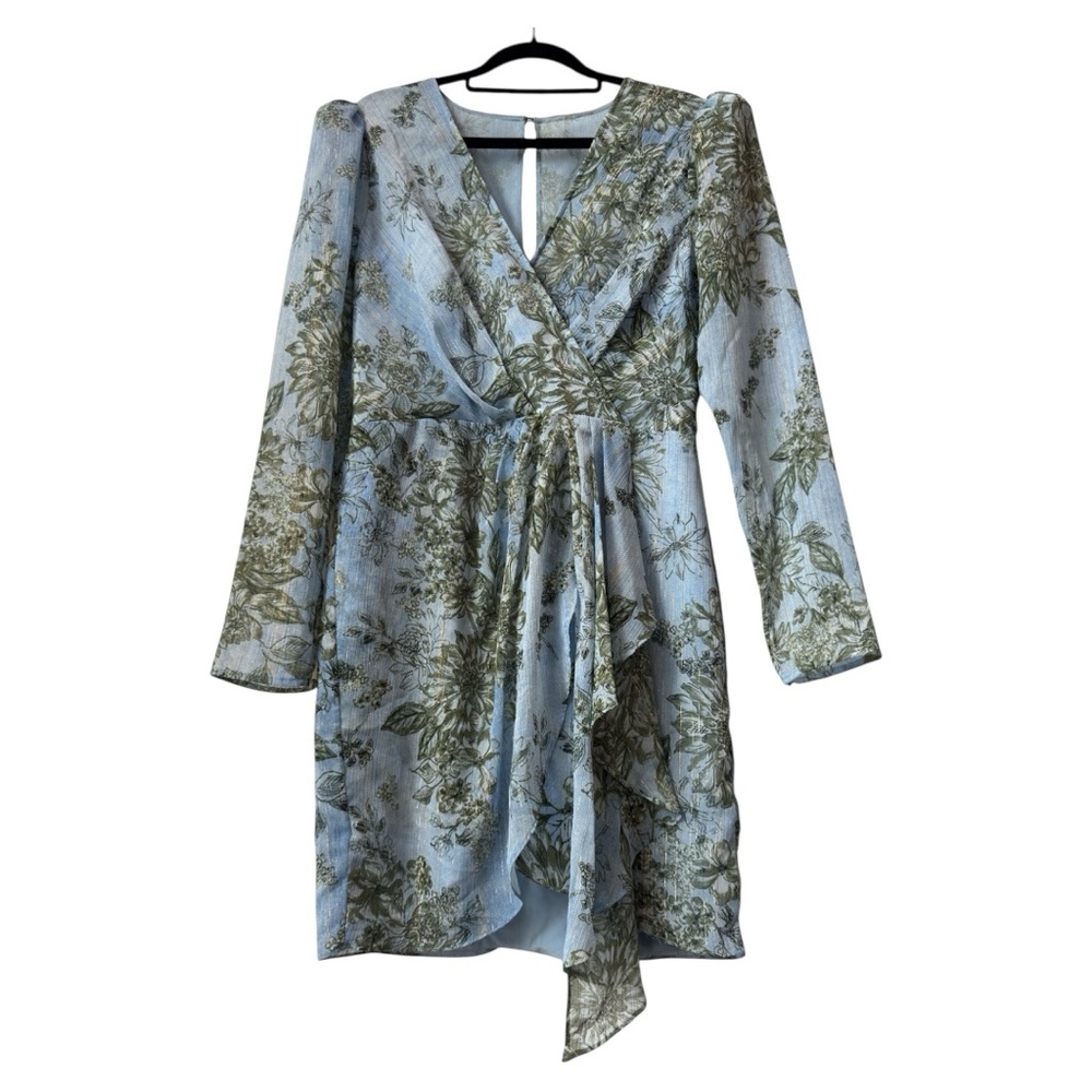 BCBGMAXAZRIA - Drape Front Mini Dress in Vintage Floral